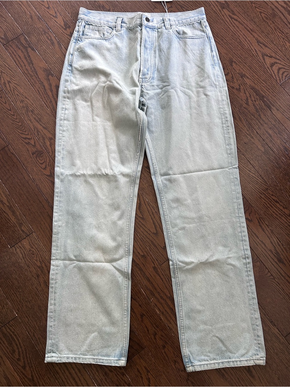 The Row Pale Blue Denim Jeans with Branded Button